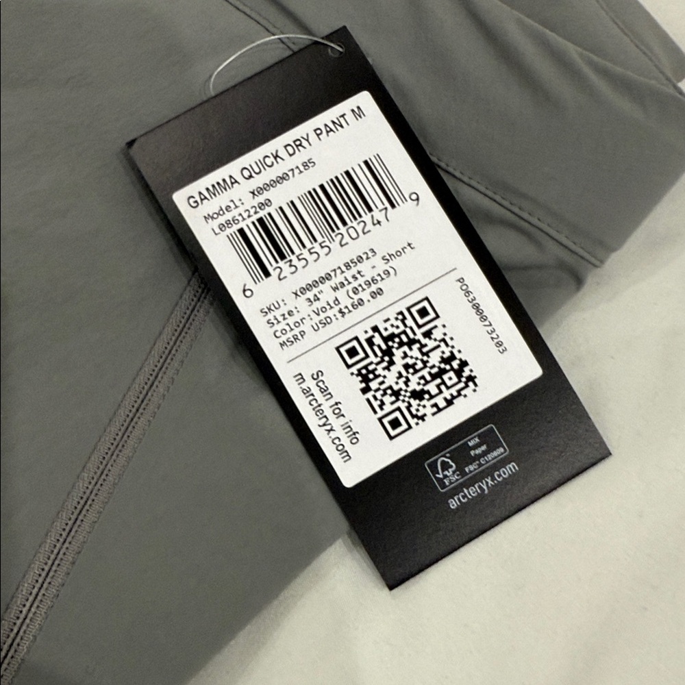Arc'teryx Gamma Quick Dry Pants in Gray